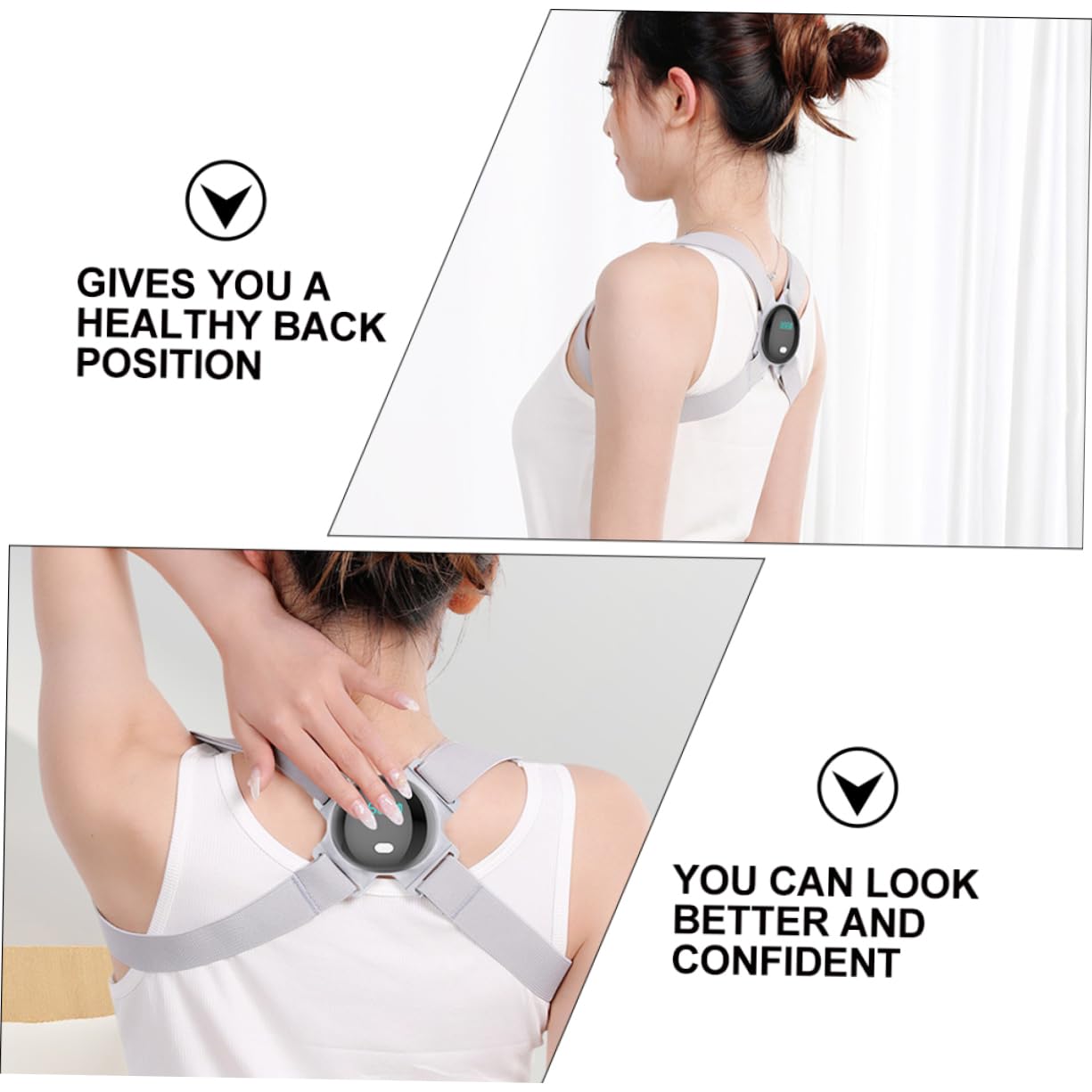 minkissy Posture Tool Hunchback Shoulder Support Belt Support Belt for Men Vibration Reminder Brace