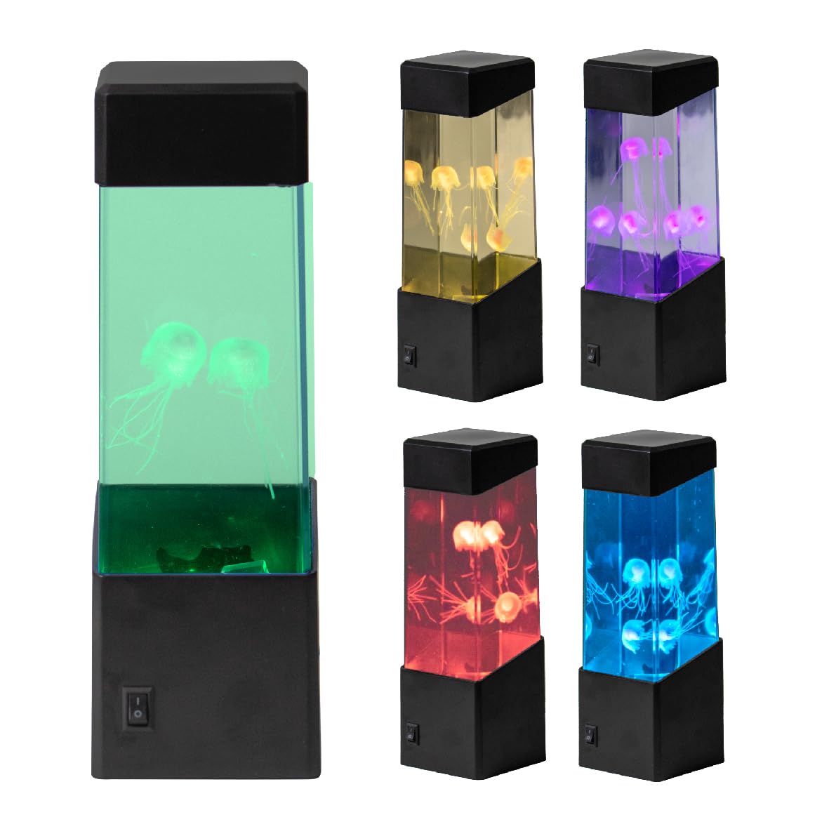 Global Gizmos 55229 Aquarium Jellyfish Lamp/Colour Changing LEDs/Calming Sensory Light/USB or Battery Powered/Great for Kids & Adults