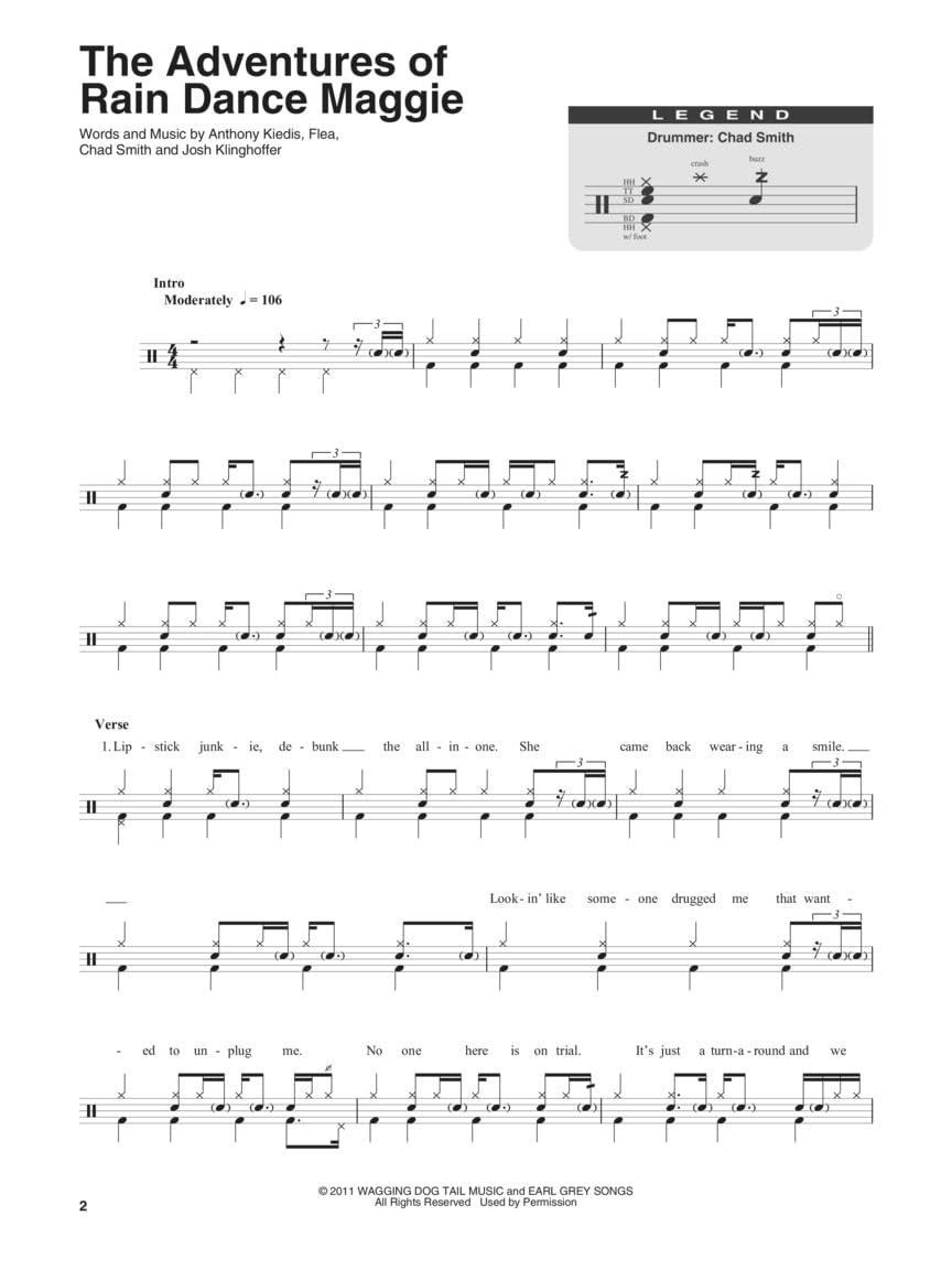 Red Hot Chili Peppers: Drum Play Along, Volume 31 | recueil play-along pour batterie intermédiaire avec audio en ligne | partitions rock funk avec accompagnement et playback interactif