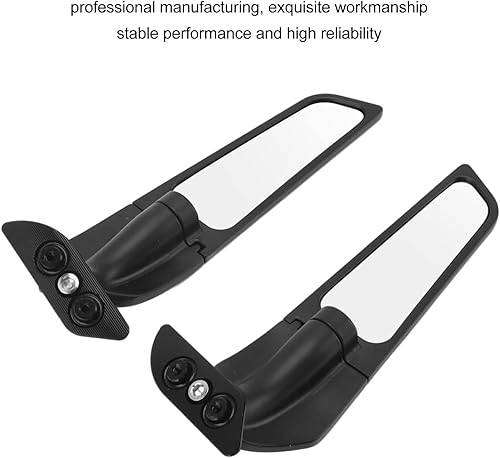 Miniatura 4 de Espejo retrovisor para motocicleta, 1 par de espejo modificado para motocicleta, ala de viento con visión amplia, espejos laterales giratorios