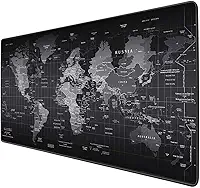 Mouse Pad Gamer Extra Grande 70x35x3cm Bordas Costuradas e Base Antiderrapante Mapa Mundi Profissional Desk Pad Large Wide Presente Premium Azimark