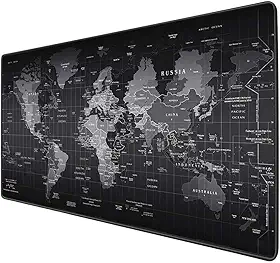 Mouse Pad Gamer Extra Grande 70x35x3cm Bordas Costuradas e Base Antiderrapante Mapa Mundi Profissional Desk Pad Large Wide Presente Premium Azimark