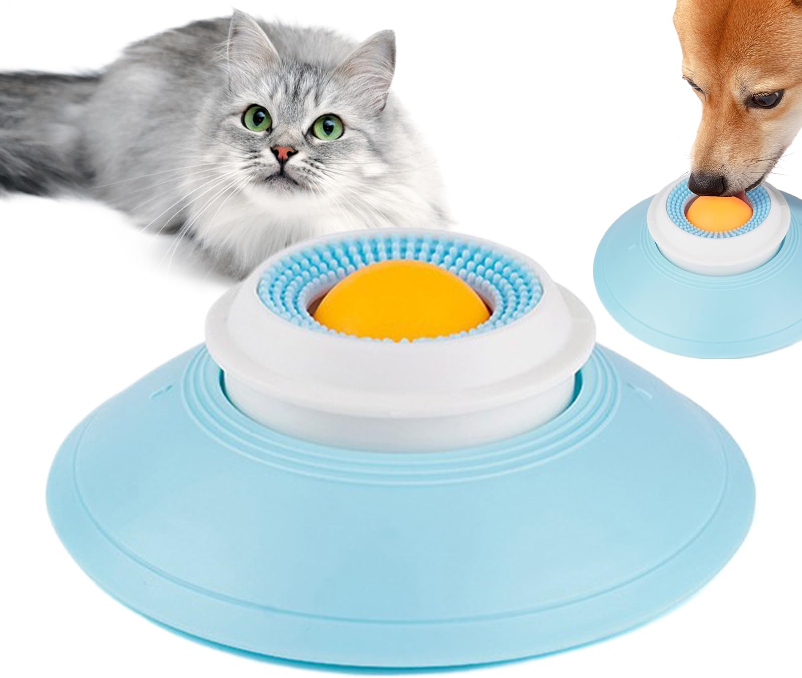 Dog Lick Toy, Wet Food Lick Pad for Dogs Cats, Dog Licking Treat Slow Feeder, Non-Slip Licking Bowl with Suction Cup, Anti-Choking Pet Calming Mat for Small Medium and Large Breed Animals