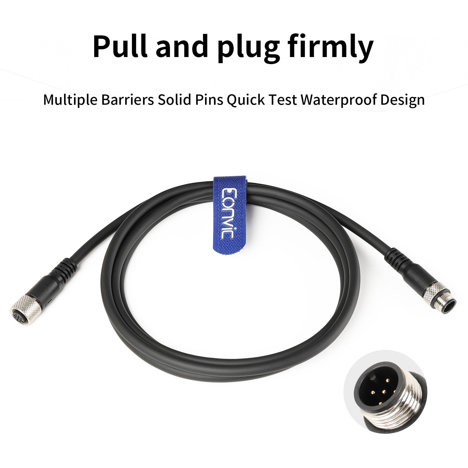 Eonvic Industriële M12 5 Pin Mannetje naar Vrouwelijke Luchtvaart Sensor Connector Elektrische PVC Kabel 1M