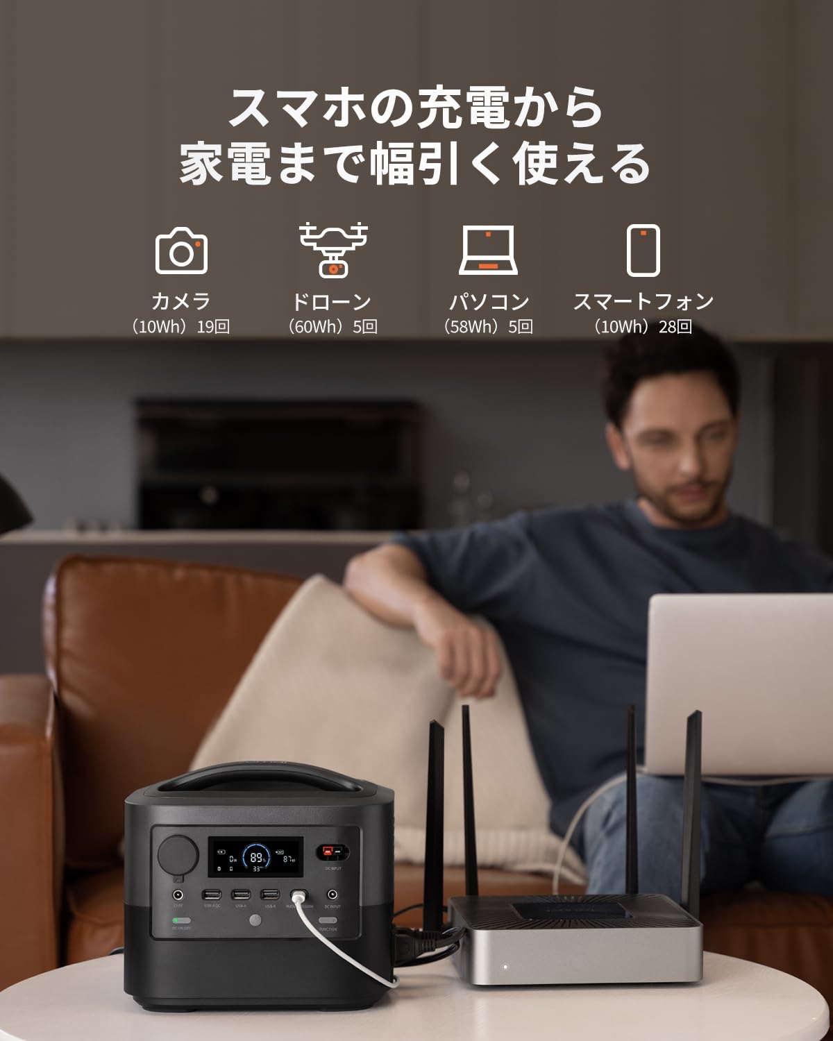 Amazon.co.jp: 70mai ポータブル電源 Hiker400 大容量リチウムイオン