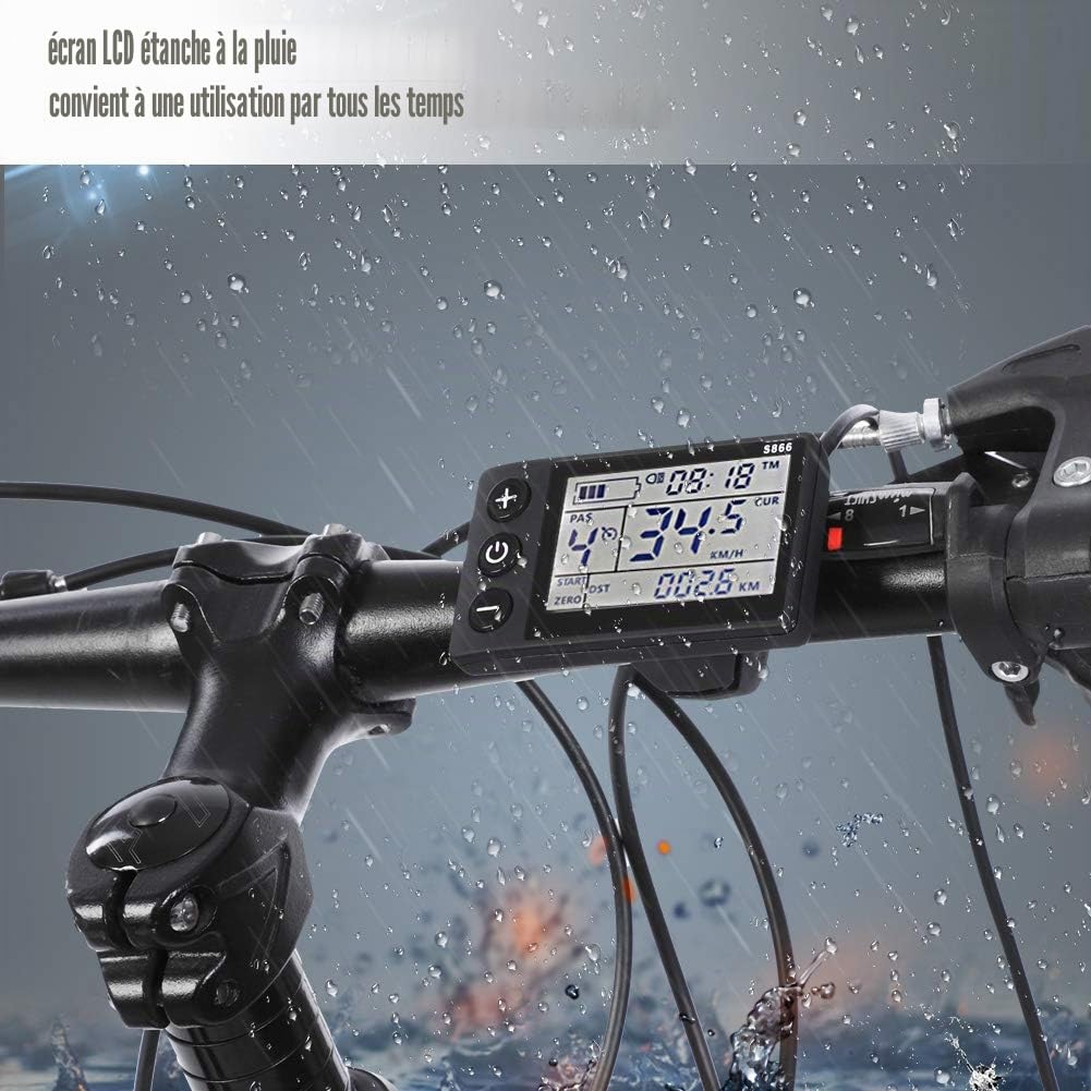 24 V-36 V/36 V-48 V, 250 W, 350 W, contrôleur de Brosse de Vitesse du Moteur, kit contrôleur sans balais Ebike avec Panneau d'affichage LCD étanche pour E-Bike et Moto
