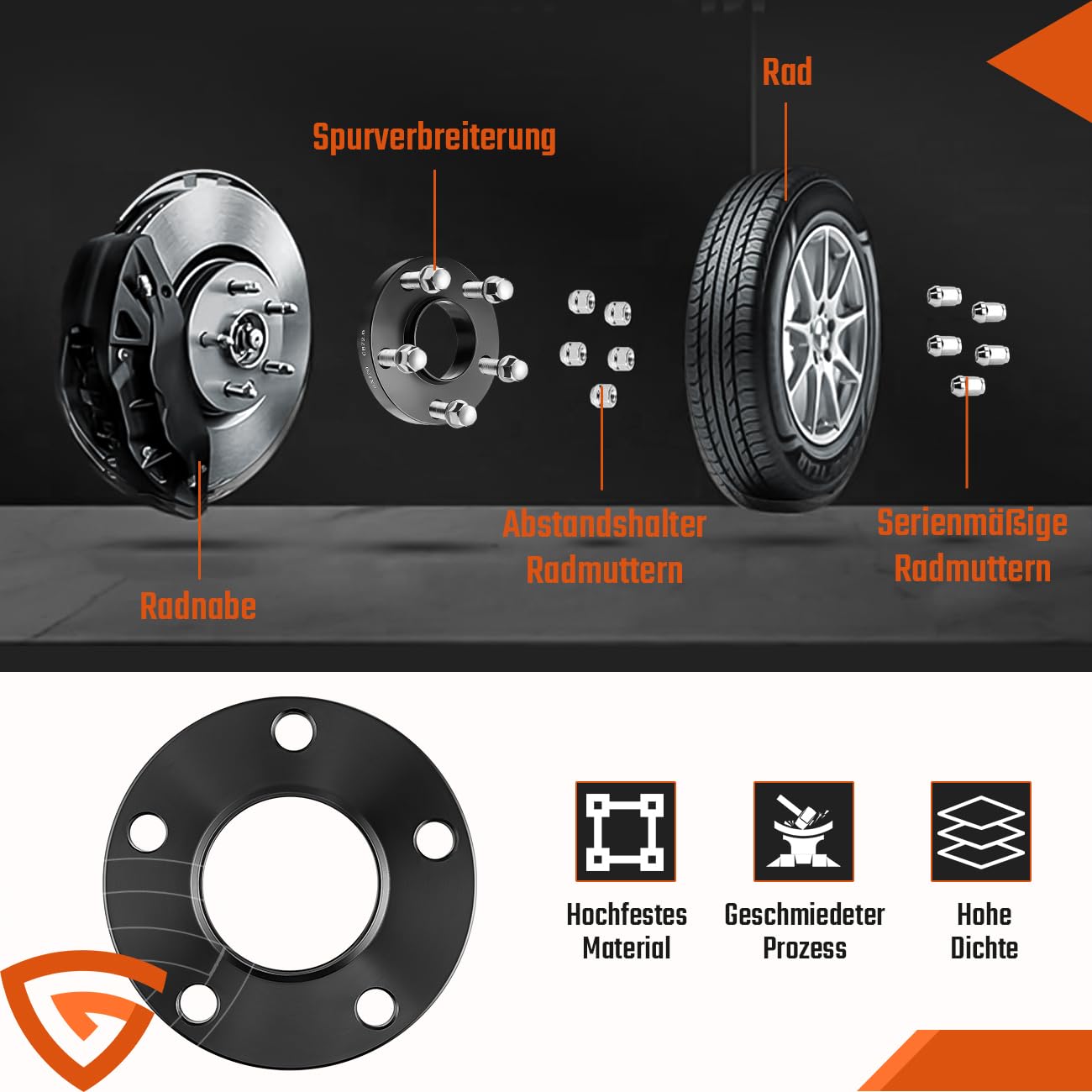 2 Stück 20mm Spurverbreiterung Distanzscheiben Set Ø72,6 5x120mm mit 10 Stück Radschrauben M12x1,5 Kompatibel mit BMW E36 E46 E90 E92 E60 318i 323i 325i 328i 330i 335i 525i 545i