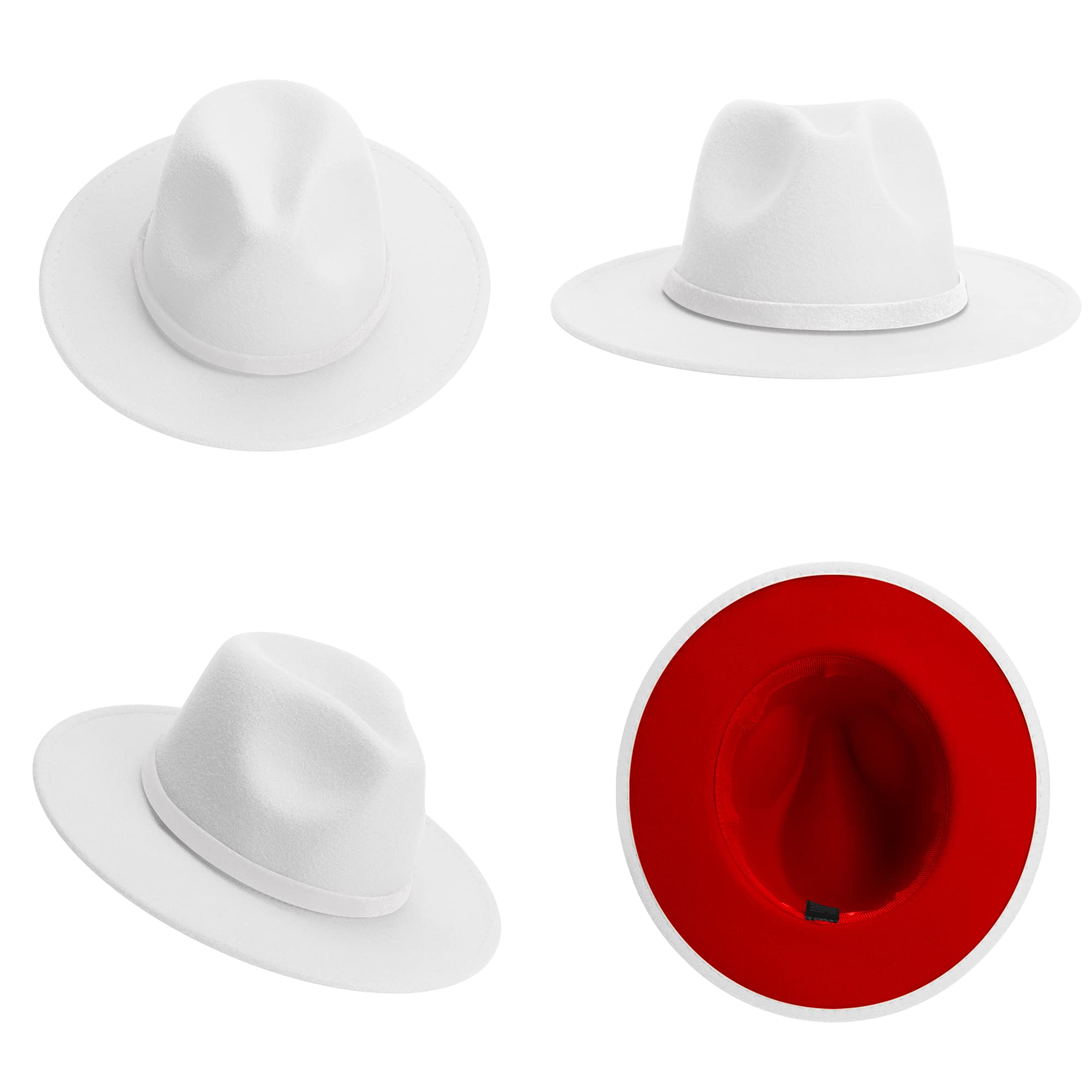XINBONG Wide Brim Fedora Hats for Men Mujer