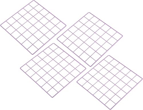 PATIKIL Panel de rejilla de alambre de 12 x 12 pulgadas, paquete de 4 paneles decorativos de malla metálica para decoración de pared, tablero de