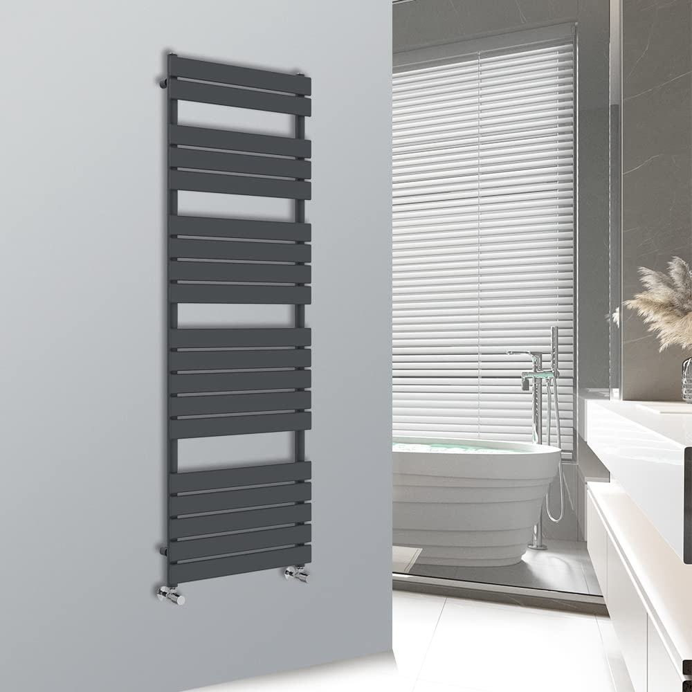 Warmehaus Anthracite 1800x600mm Flat Panel Heated Towel Rail 68mm — image 1