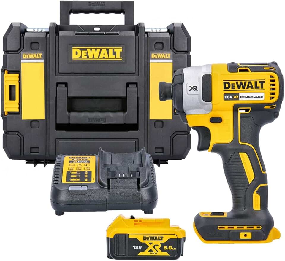 DCF887N 18V Brushless Impact Driver with 1 x 5.0Ah Battery &