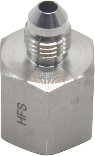 HFS (R) Adaptador reductor de tubo hembra NPT de 38 pulgadas a 14 pulgadas macho JIC de acero inoxidable 304 (38 pulgadas FNPT x 14 pulgadas MJIC)