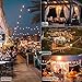 Brightown Outdoor String Lights 25FT G40 Globe Patio Lights with 27 Edison Glass Bulbs(2 Spare), Waterproof Connectable Hanging Light for Backyard Porch Balcony Party Decor, E12 Socket Base, Black