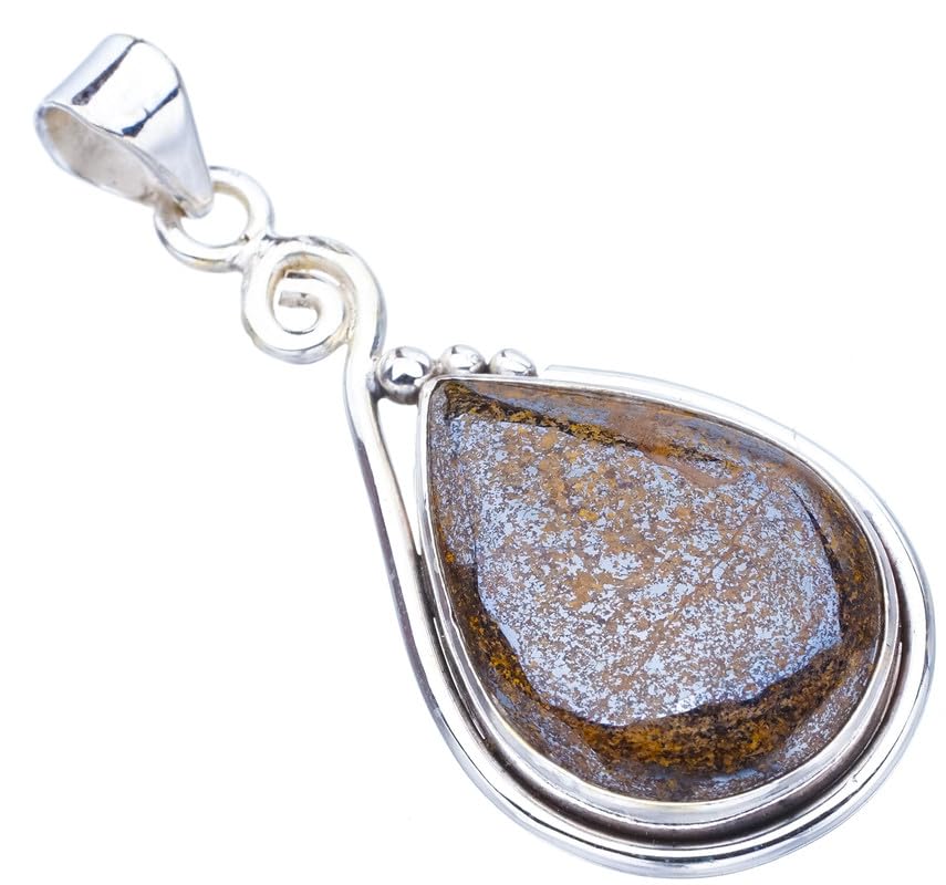 Bronzite Pendentif 925 Argent pour sublimer vos tenues bohèmes chic F5134