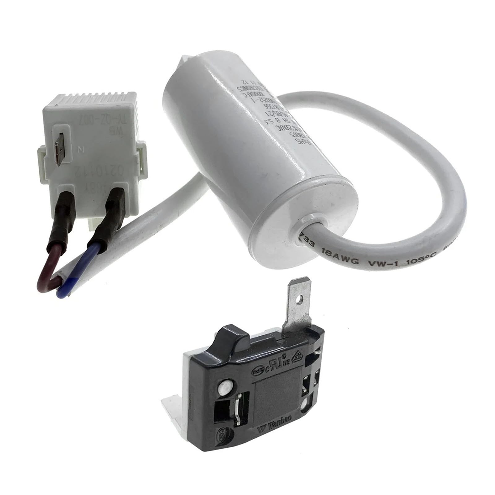 Kit de relé de arranque para compresor TY-QZ-007, Compatible con Danby