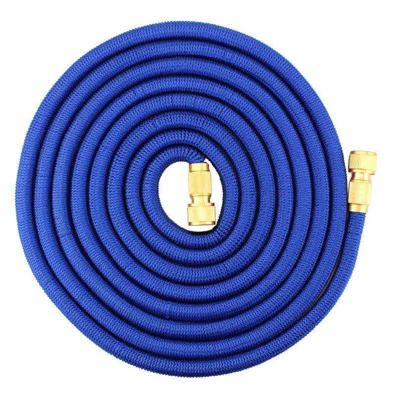 Manguera Jardín Extensible 30M/100FT, Manguera de Riego 3X TPE 7,5-30M con Pistola Pulverizadora, Conectores Cobrizos, Azul(Copper-plated connector 45m)