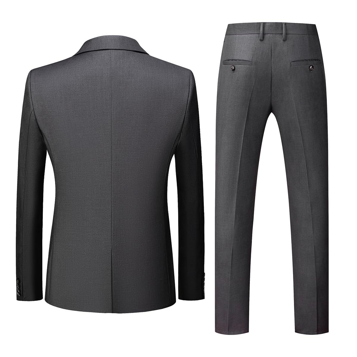 Allthemen Traje de Hombre de 2 Piezas de Ajuste Delgado de un Solo Pecho Trajes de Dos Botones Boda Pantalones de Chaqueta de Negocios