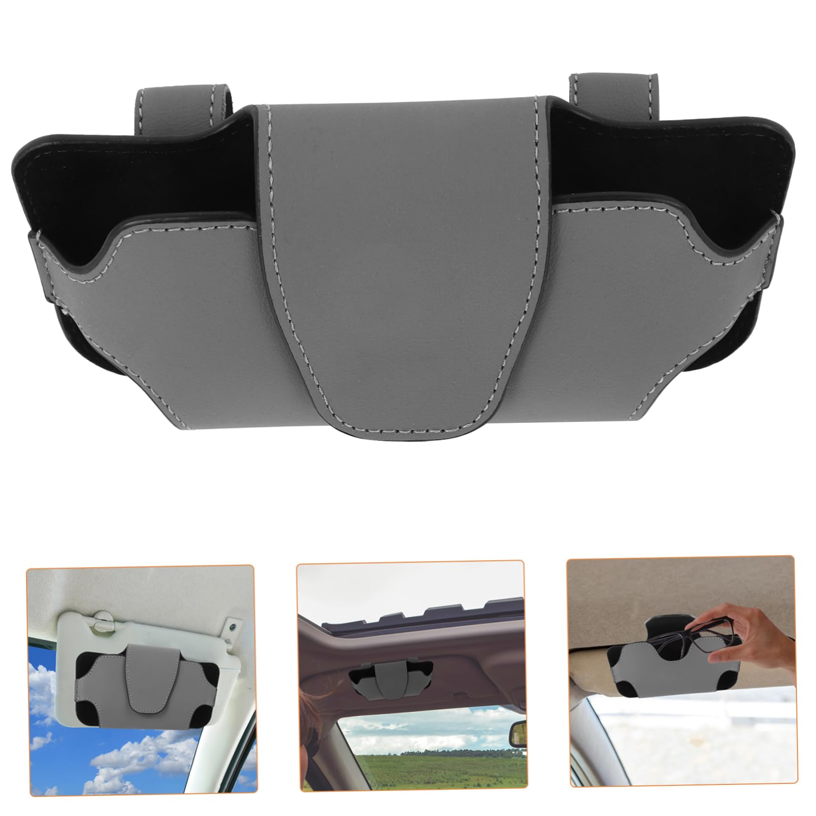 4piezas Organizador De Visera para Coche Soporte para Gafas De Sol y Tarjetas Accesorio Práctico para Interior del Vehículo para SUV Camiones y Autos