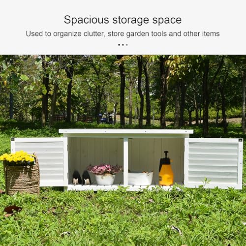 Terrassenbox für den Außenbereich, Terrassenaufbewahrung aus Massivholz und Metall, Gartenbox mit Kunststofffüßen für Balkon und Terrasse