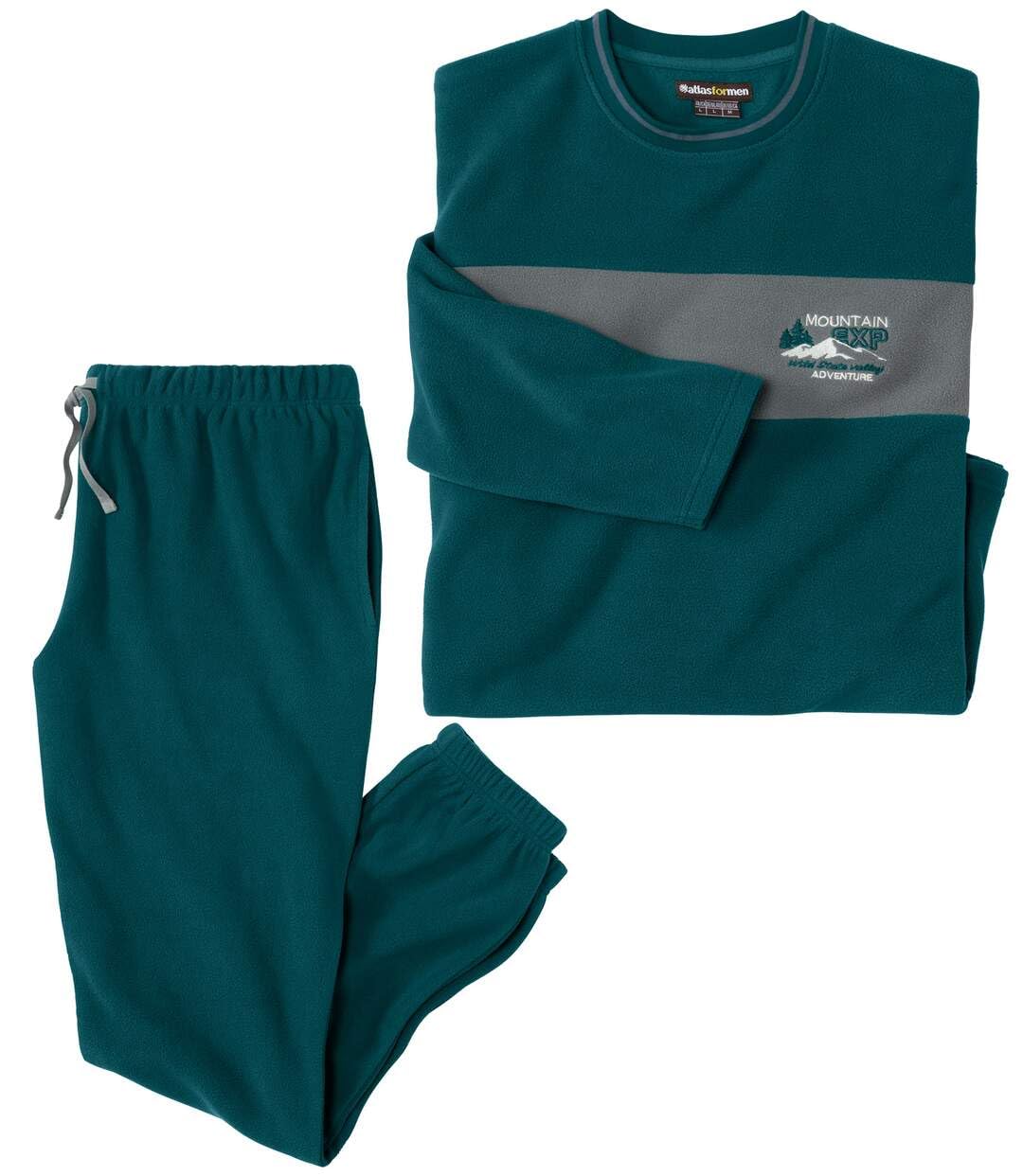 ATLAS FOR MEN - Men's Green Microfleece Pyjamas - S