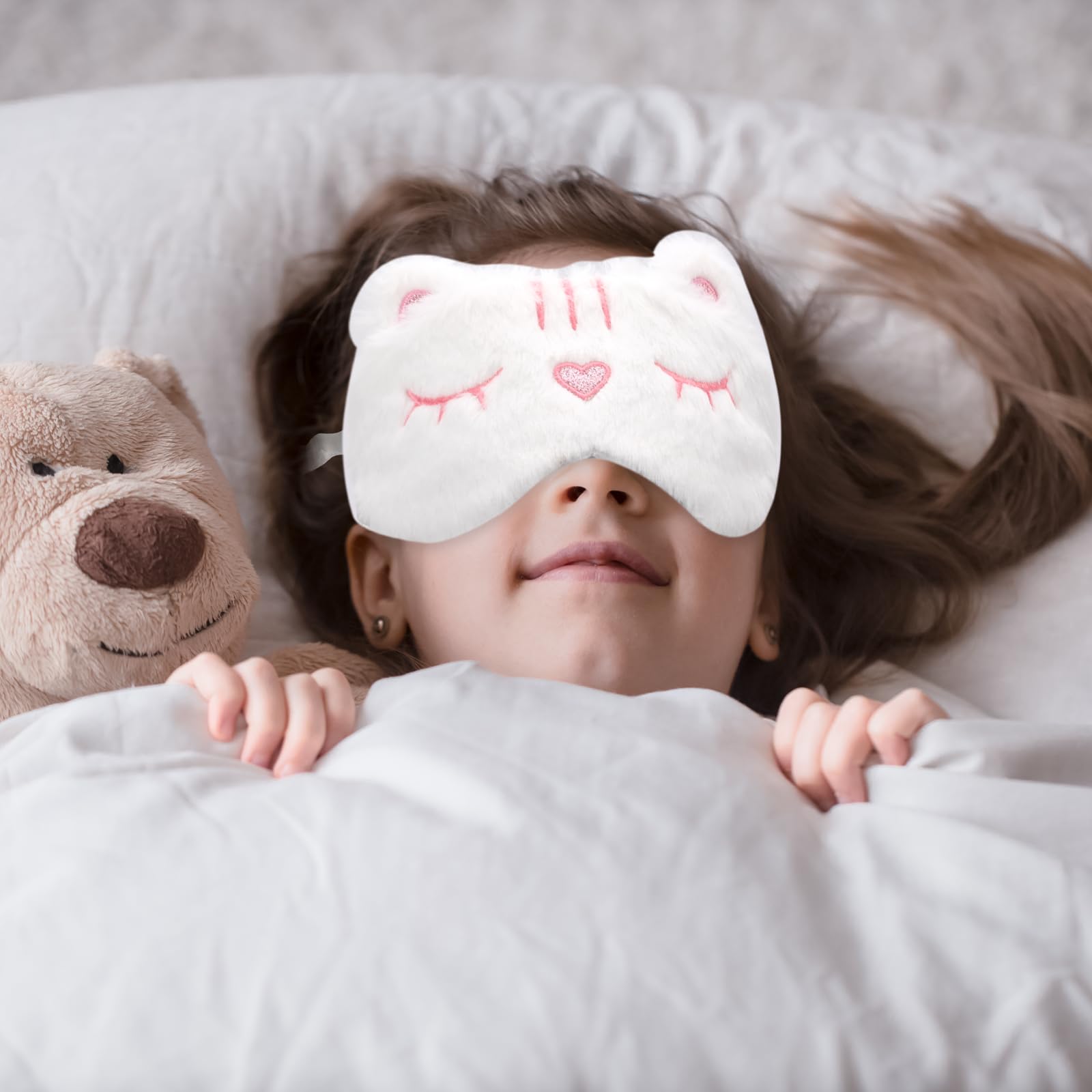 Schattig Slaap Oogmasker Voor Slapen Cartoon Kat Super Zachte En Lichtgewicht Oogkap Blinddoek Oogschaduw Voor Mannen Vrouwen En Kind 3 Stuks