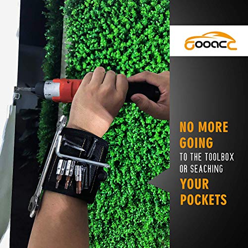 image for GOOACC Magnetic Wristband with 15 Strong Magnets for Holding Screws Na