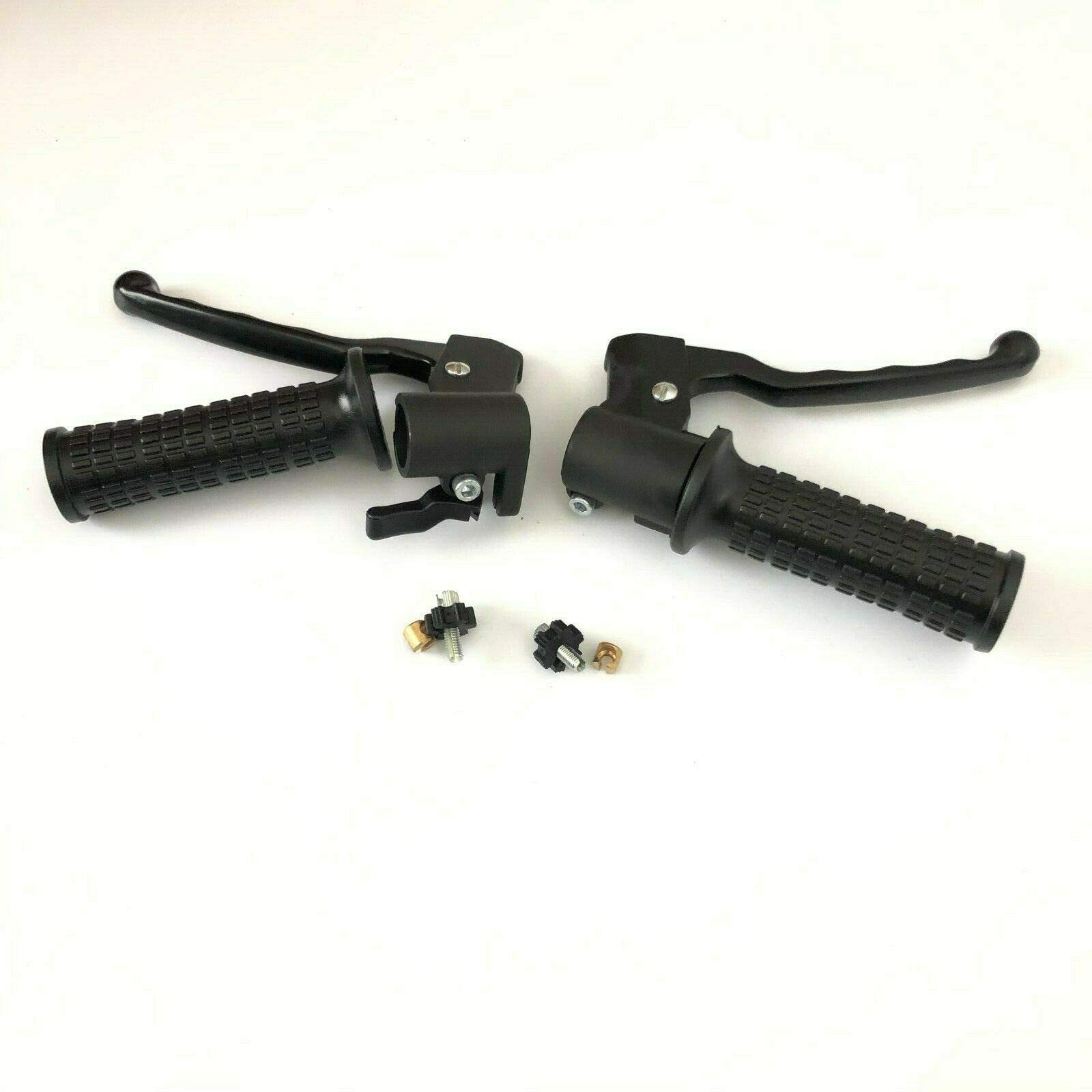Coppia comandi destro + sinistro per Piaggio ciao - SI FL, maniglia in acciaio inossidabile nero, classico, lucido, ambidestro, 10 cm, 2 Count