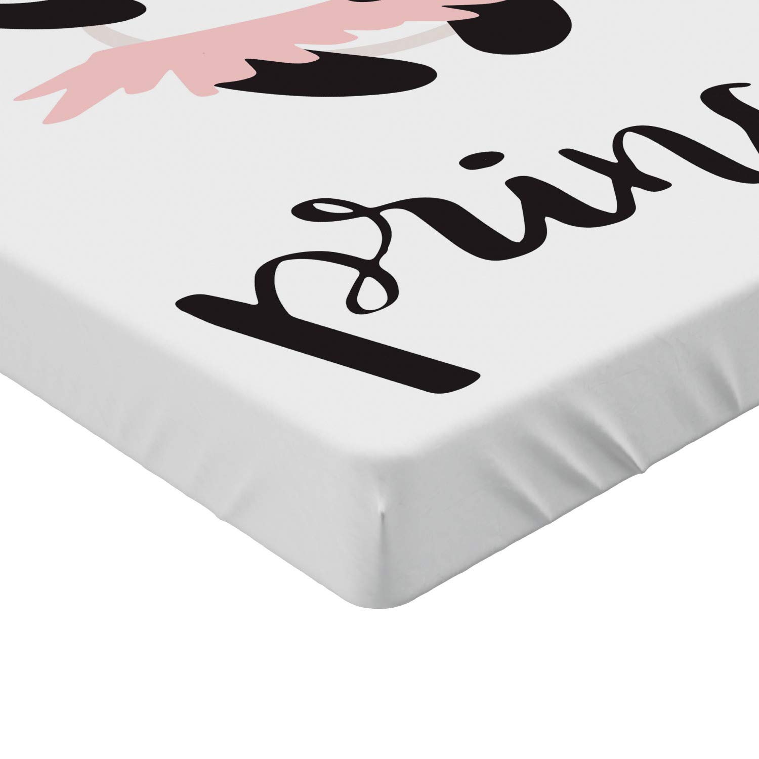 Ambesonne Cartoon Fitted Sheet, Funny Ballerina Panda Bear Dancing in Pink Skirt Baby Girls, Bed Cover with All-Round Elastic Pocket for Comfort, California King, Grey Rose