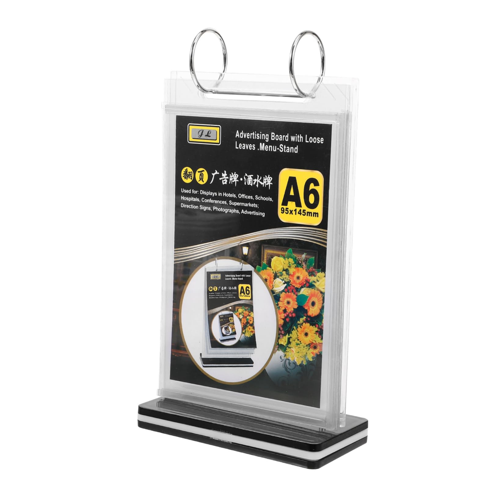 11piezas Soporte De Menú Transparente De Pvc Base Para Restaurantes Exhibidor De Carteles De Mesa Cafeterías y Bodas