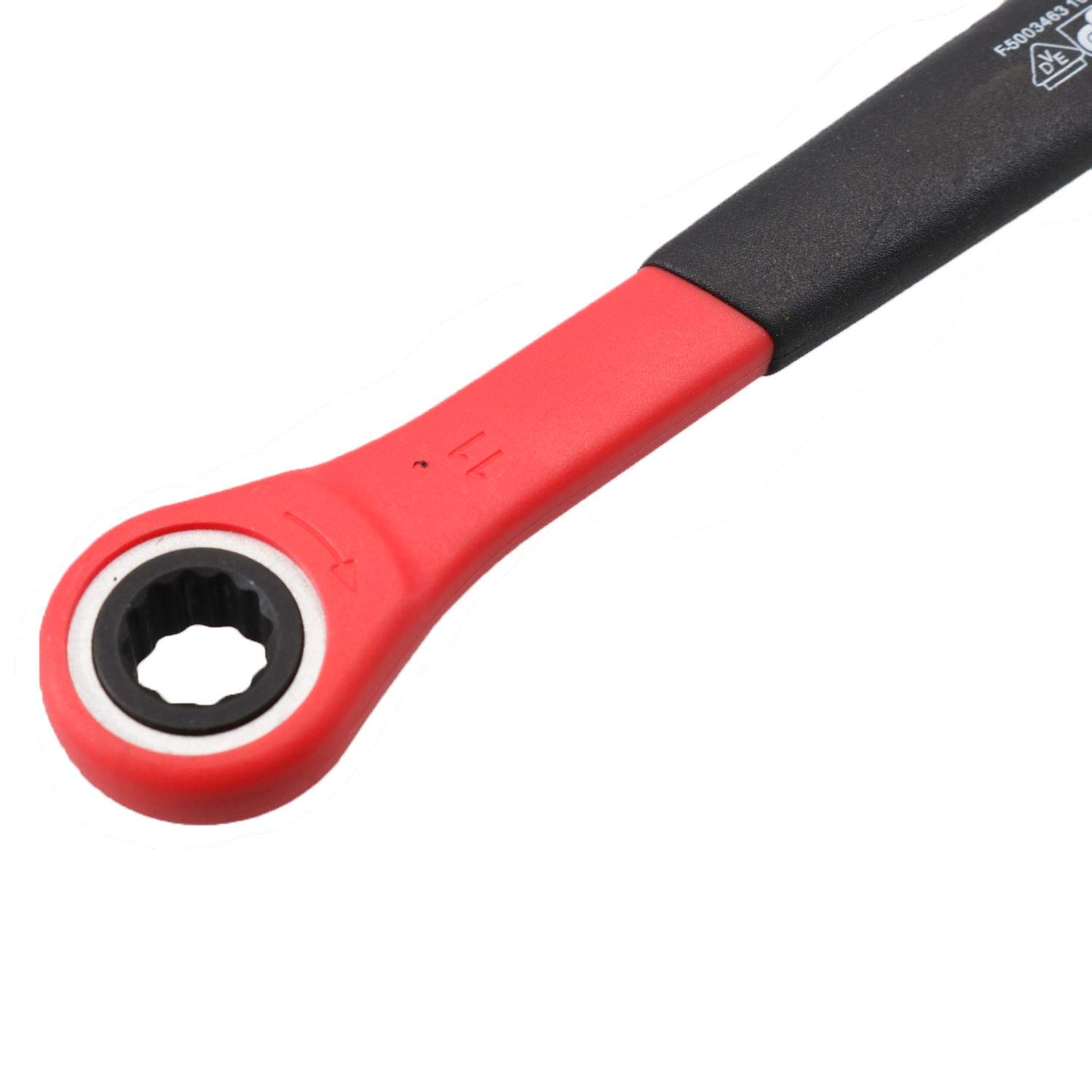 11mm Metric VDE Insulated Ratchet Ring Spanner for Hybrid Electric Vehicles