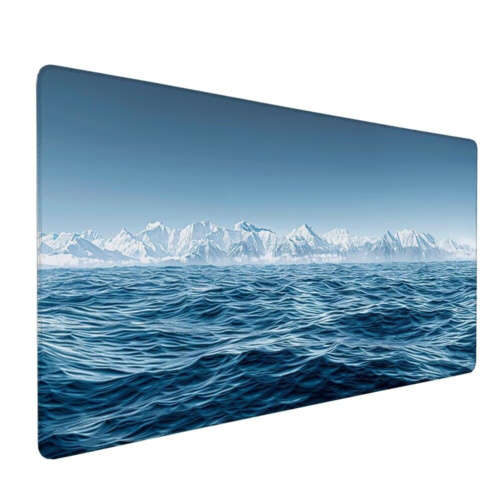 Giappone Tappetino Mouse XXL 1000x500x3mm, Gaming Tappetino Mouse Oceano Mousepad con Base in Impermeabile Gomma Antiscivolo per Tastiera, PC, Computer Ufficio Idea Regalo per Festa del Papà X-836