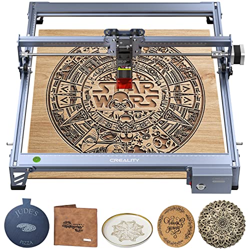Creality Laser Engraver Machine 10W Output Power, 72W DIY Laser Engraving Machine 0.06mm High Precision Laser Cutter and Engraver for Wood and Metal, Paper, Acrylic, Glass, Leather etc, 17" x 16"