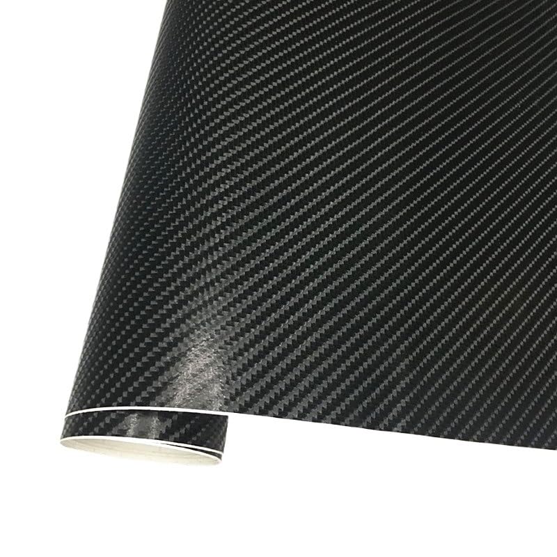 Autofolie 4D 5D 6D Schwarz Carbon Faser Vinyl Film Auto Wrap Film 5D Rolle Auto Aufkleber Auto Sport Außen Zubehör Film Car Wrapping Folie(4D Carbon Fiber,50cmx200cm)
