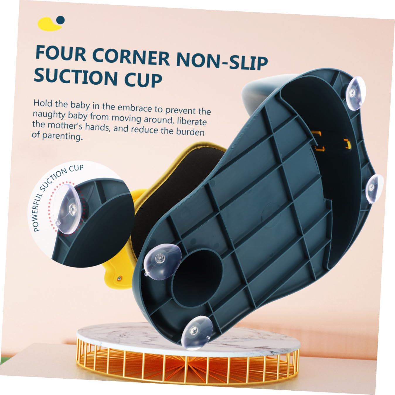LABRIMP Babybadesitz Babybäder Babysitzdusche Für Neugeborene Babybadewanne Badewanne Für Säuglingssitz Badezubehör Haushaltsbadesitz Polypropylen Pp Blau