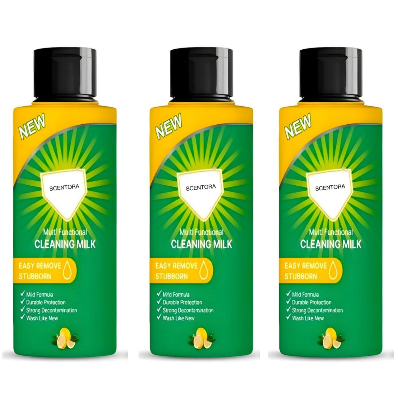 SCENTORA All Purpose Powerful Multifunctional Concentrated Cleansing Lotion, Multipurpose Cleaner, Strong Decontamination, Multi-Effect, Multi-Scene Cleansing Milk in The Whole House, Pack Of 3