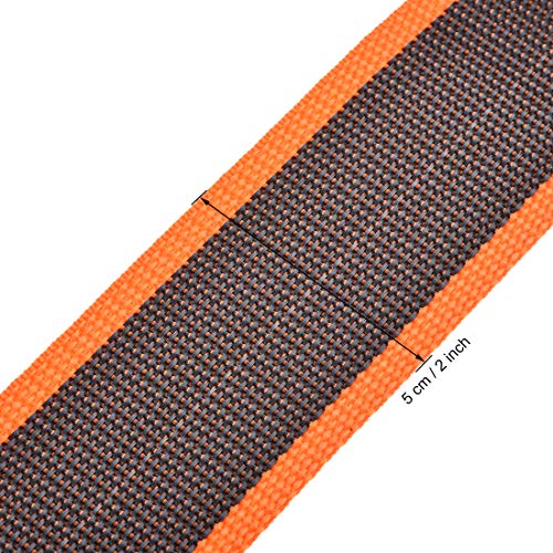 uxcell Luggage Straps Suitcase Belts with Buckle, Combination Lock, 2Mx5cm Adjustable PP Travel Bag Packing Accessories, Orange Gray 4Pcs3