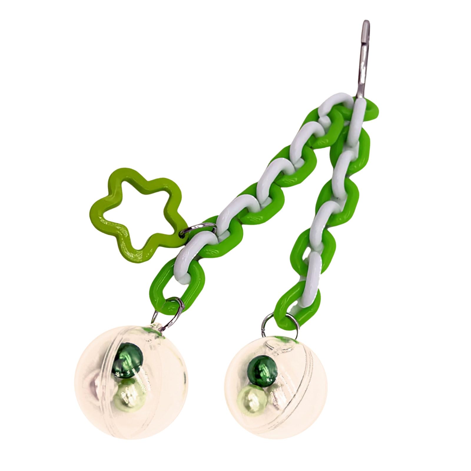 LUCKGONI Colorful Chewable Bird Chew Toy With Transparency Ball For Parrots Birds Cage Entertainment And Exercise