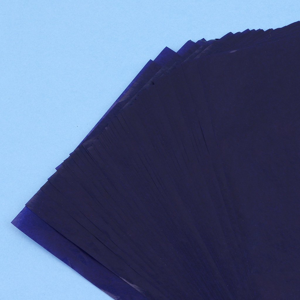 Lot de 50 feuilles papier transfert double face carbone copieur