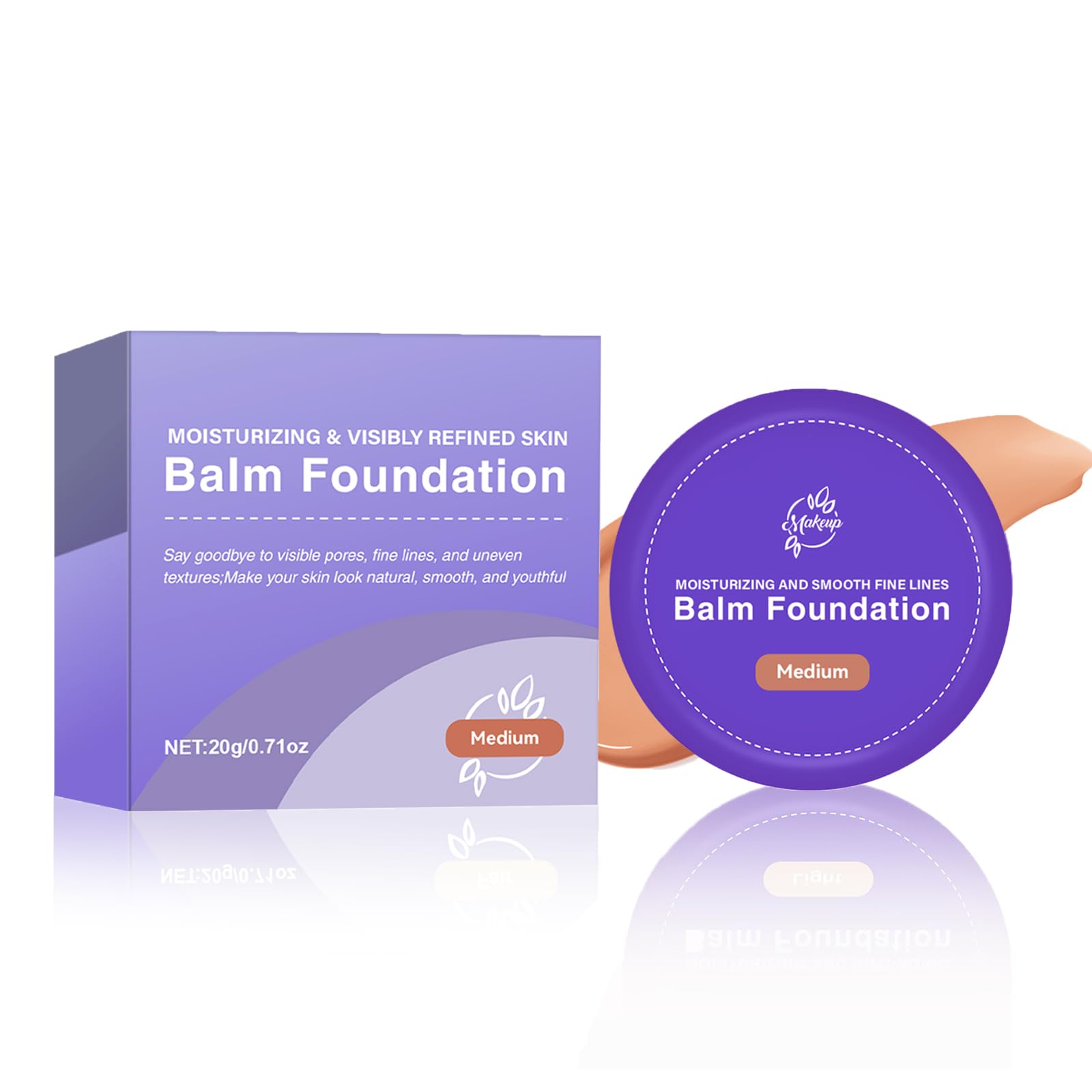Balm Foundation | Age-Defying Hydrating Cushion Foundation for Mature Skin, Medium Buildable Coverage & Satin Glow Finish Makeup, Blurs Fine Lines, Smooths Texture (medium)
