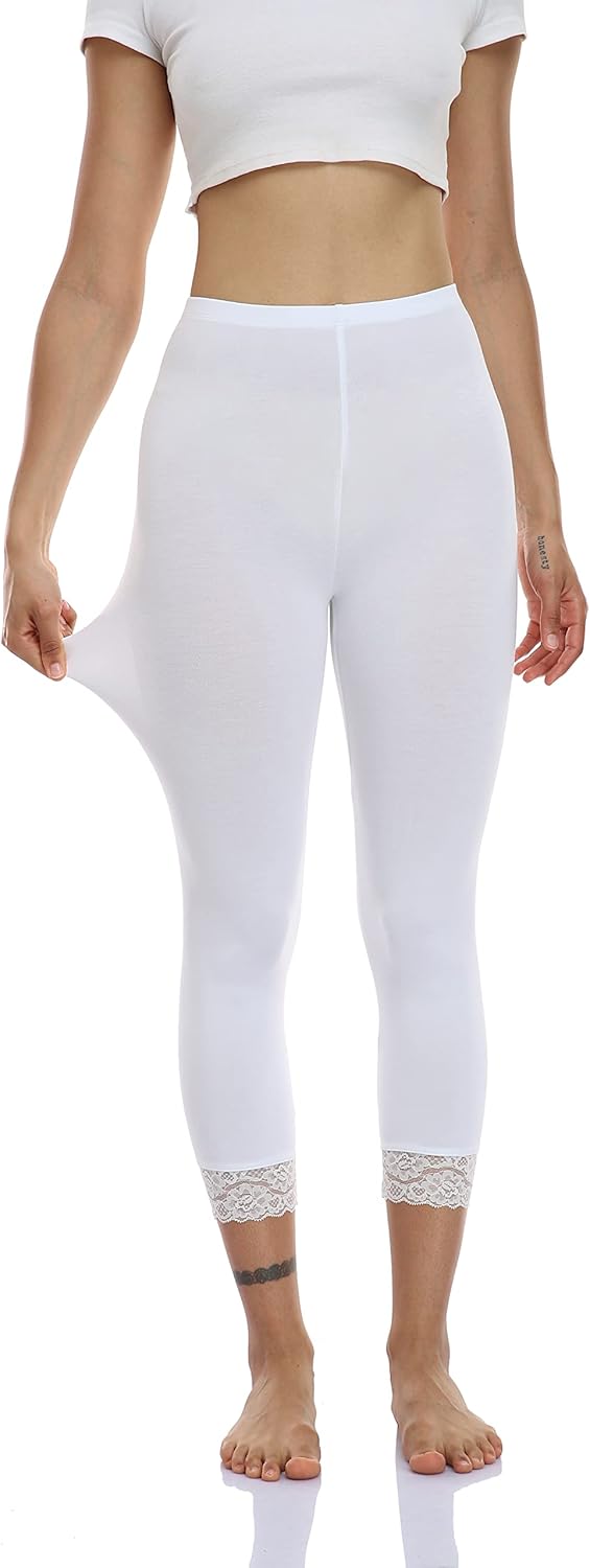 caringgarden 2 Pack High Waisted Yoga Capris for Women Stretchy Cropped Leggings Lightweight Gym Tights - Image 6