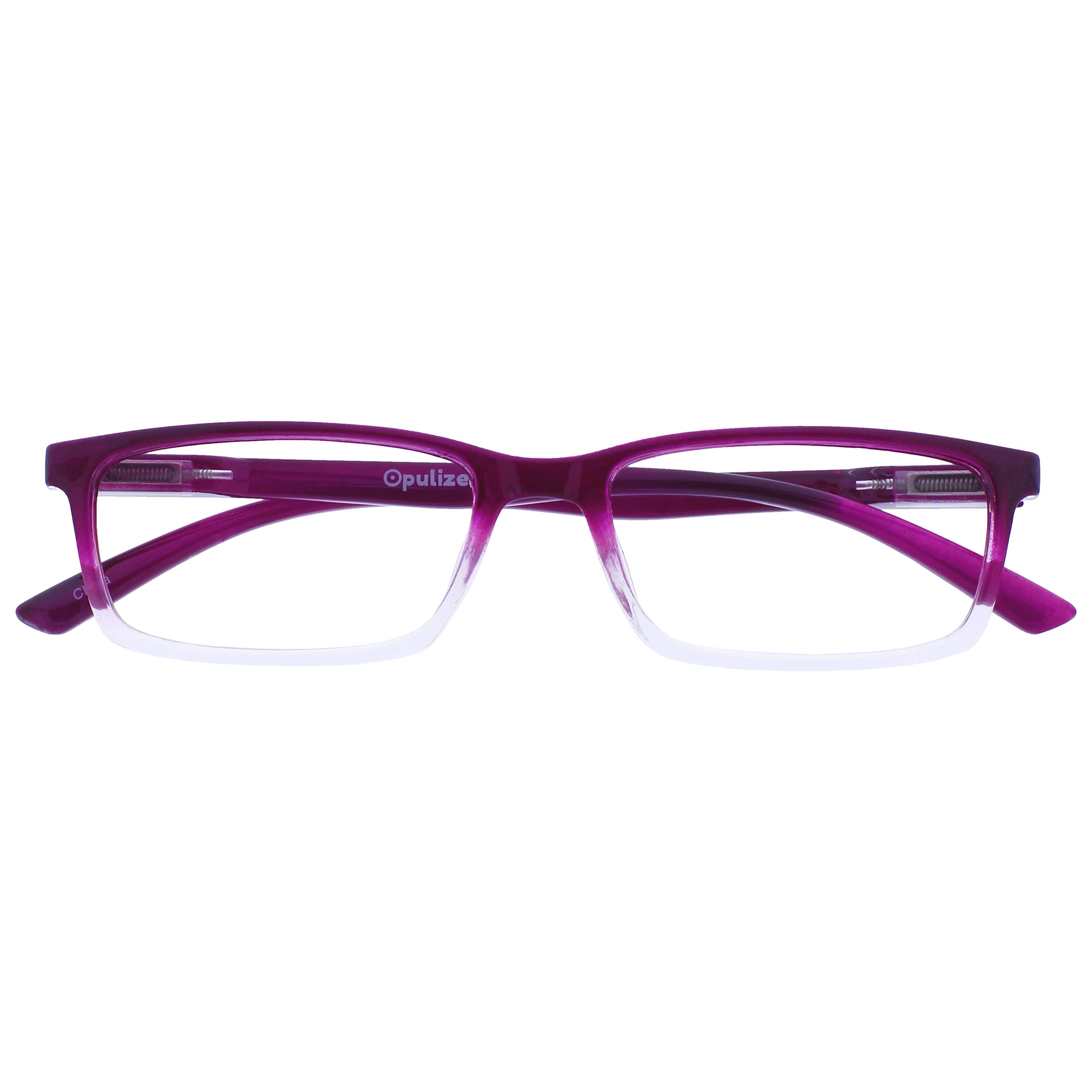 Opulize Unisex Opulize See Blue Light Blocking Reading Glasses Purple Computer Gaming Anti Glare Mens Womens B 9 5 See Blue Light Reading Glasses (pack of 1)