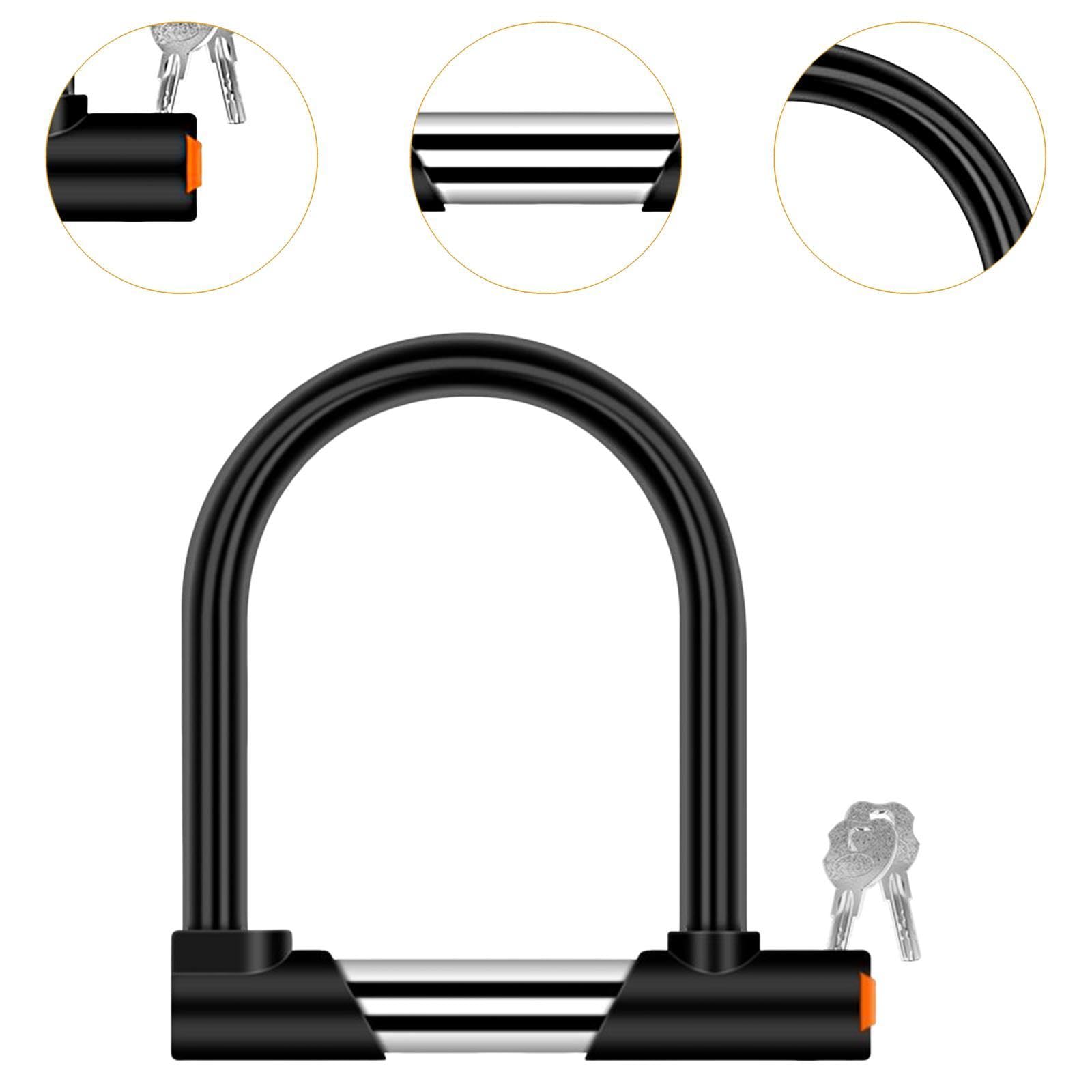 rockible Electric Bike Lock Tricycle Security Bike U Lock Waterproof Dustproof Bikes Accessories Motorcycle Scooter U Shape