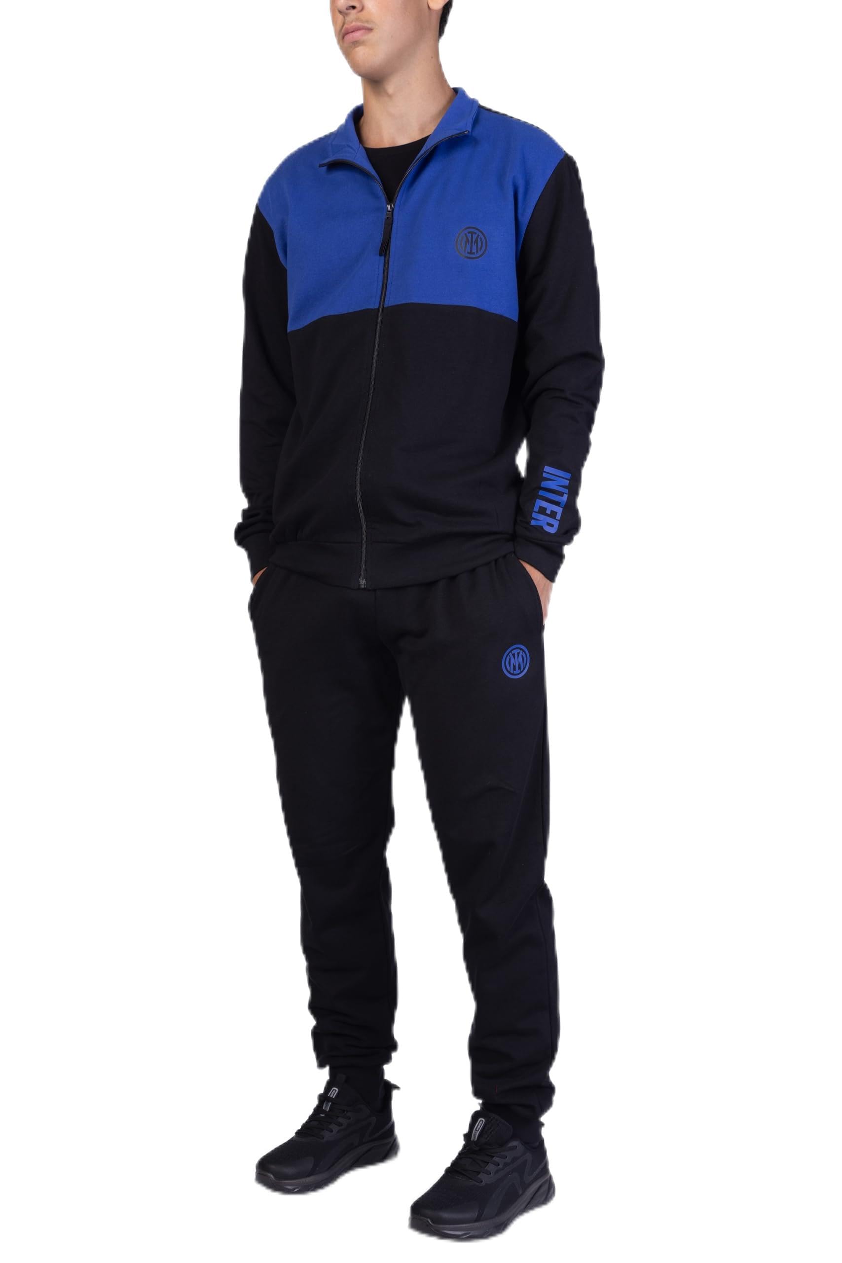 Hermet Inter, Tuta Da Casa Homewear In Felpa Garzata, Pigiama Homewear, Per Bambini E Ragazzi, Con Logo Dell'inter Lato Cuore, Royal, 14 Anni - 4