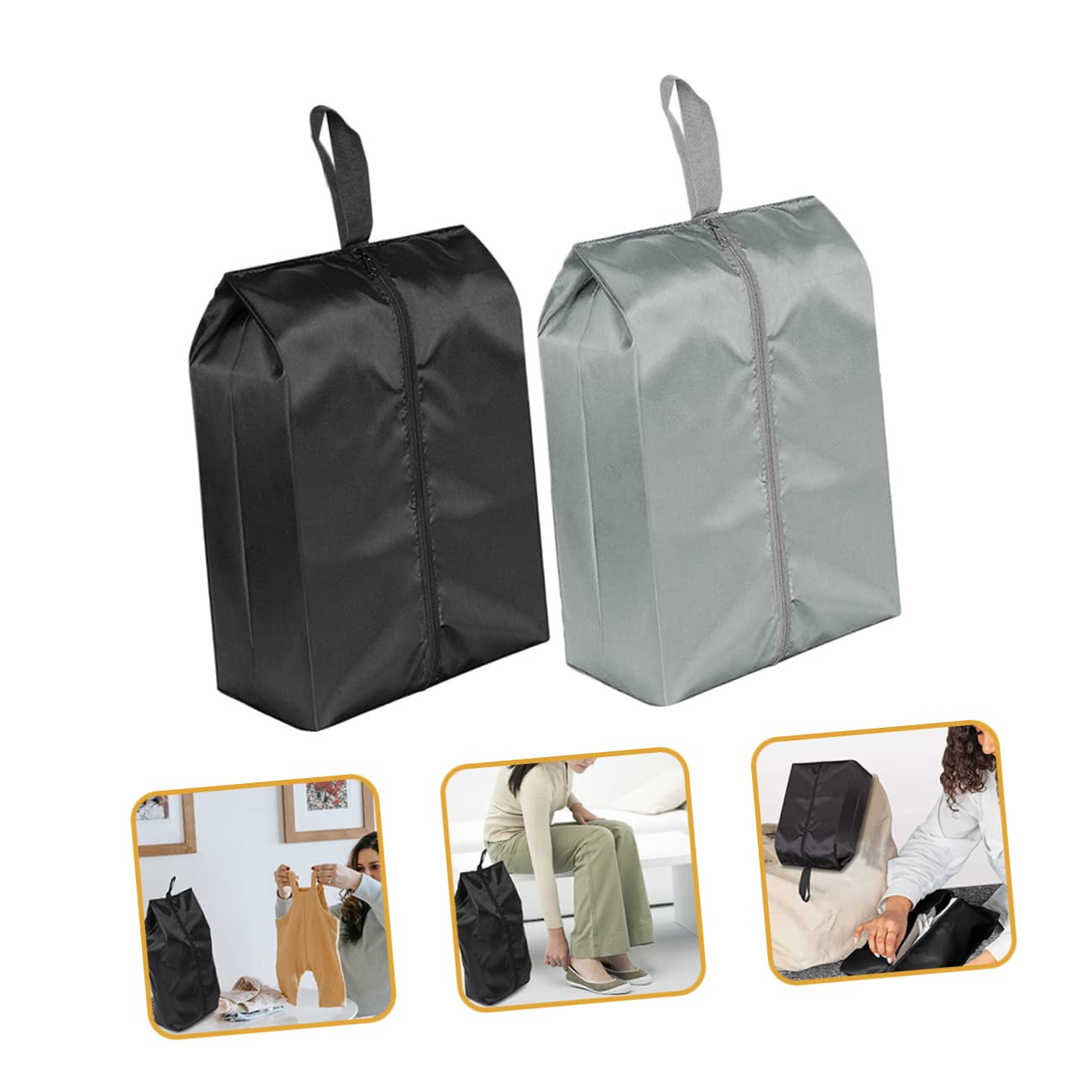 LIFKOME 4er-Sets Oxford-reiseschuhbeutel Tragbare Schuhaufbewahrungstasche Mit Reißverschluss Zum Verpacken Und Organisieren Von Schuhen 2 Stück * 4