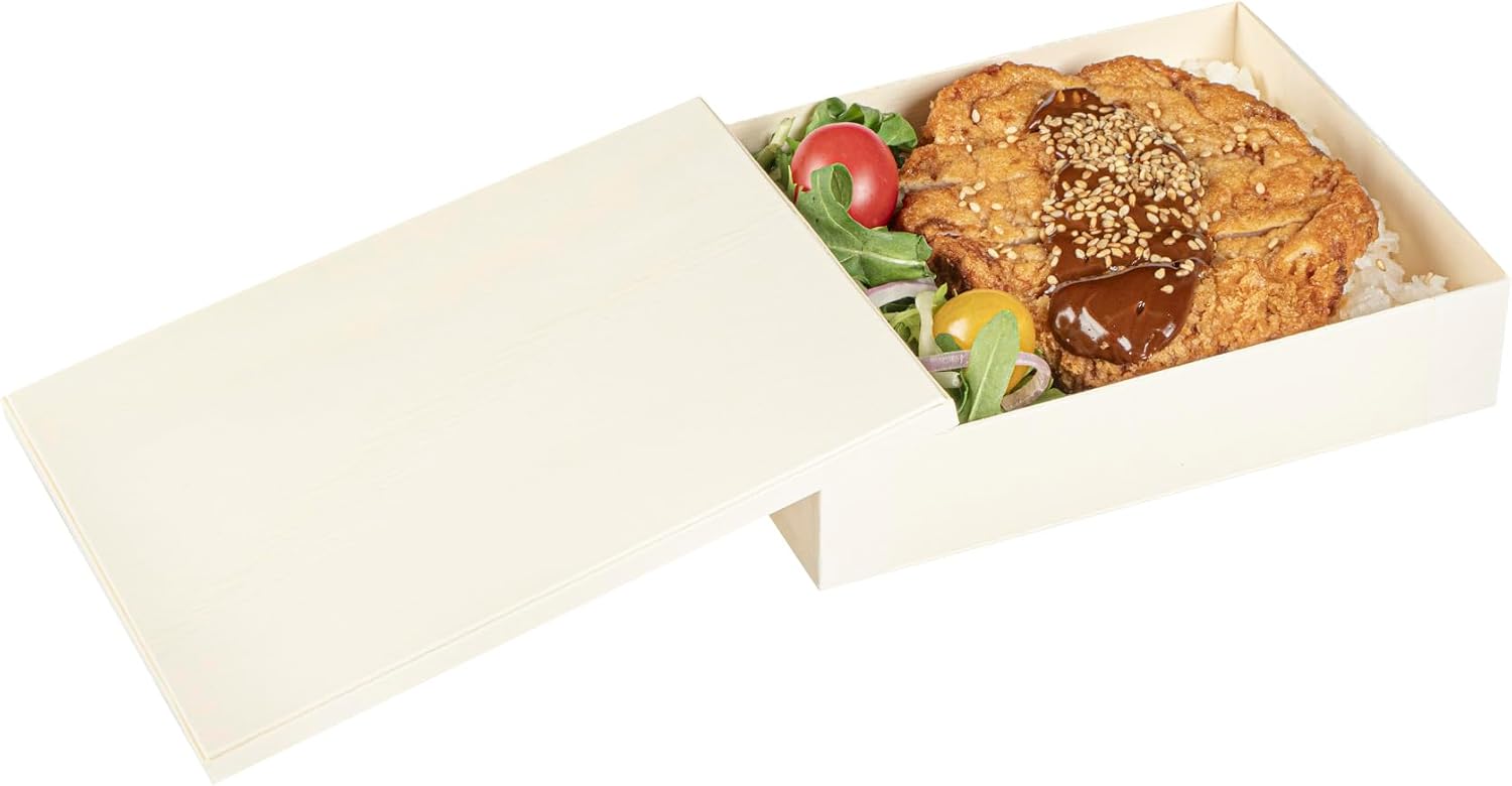 Restaurantware Rectangle Natural Poplar Lid, 6.5 x 4.7 In, 10 Pack