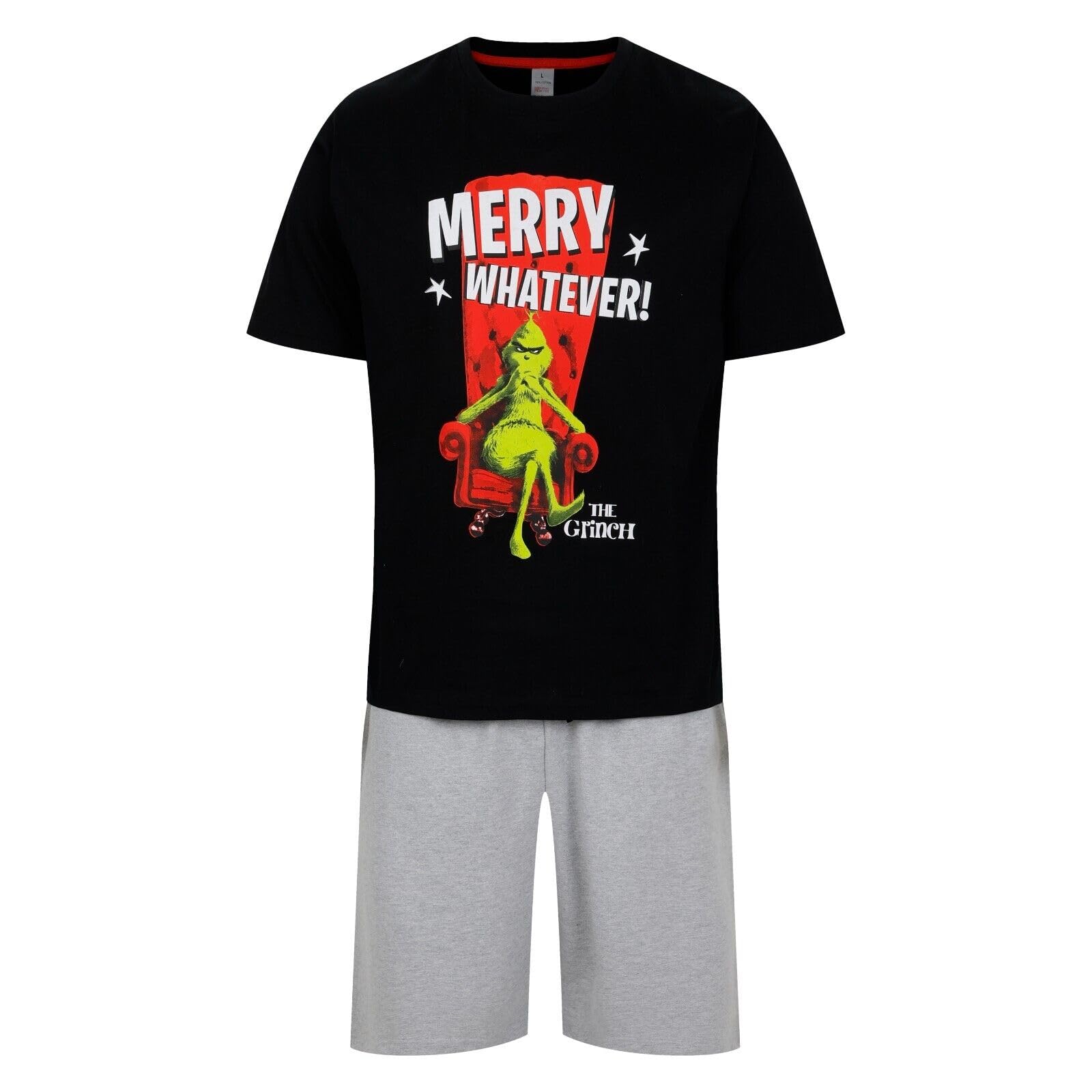 Ex UK Store Mens Christmas Pyjamas The Grinch Short PJ Set XMAS Nightwear M to XXL
