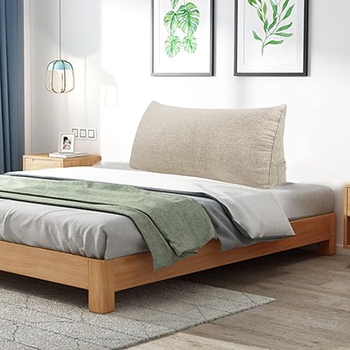Miniatura 3 de WOWMAX Almohada de cuña para cabecero de cama de día, con funda extraíble, sin botones, tamaño matrimonial