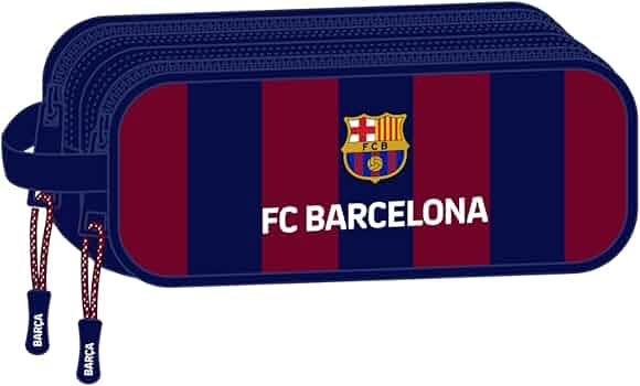 Safta FC Barcelona - Astuccio Doppio 3D Per Bambini, Ideale Per Bambini