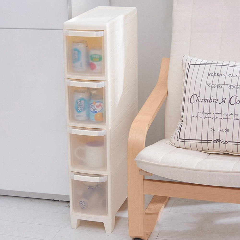 Bobe Shop Gap Drawer Type Storage Cabinet Narrow Storage Cabinet With Wheel Multilayer Plastic Bathroom Kitchen Rack Amazon Co Uk Kitchen Home