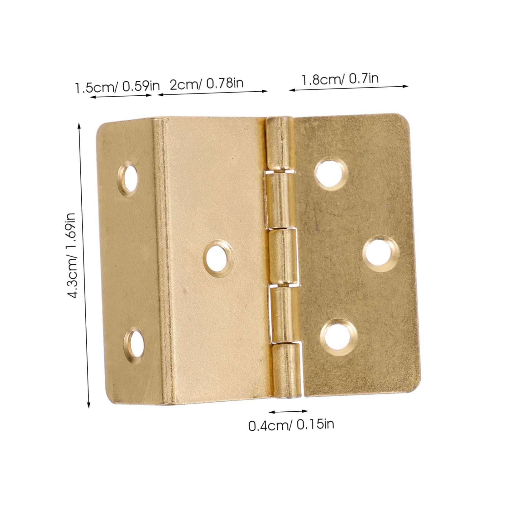 POPETPOP 5 Set Cerniera Tripla Cerniera Della Porta Dell'armadio Cerniere Per Mobili in Metallo Cerniere Per Legno Minuscole in Metallo Ferro Da Stiro D'oro 10 Pezzi * 5